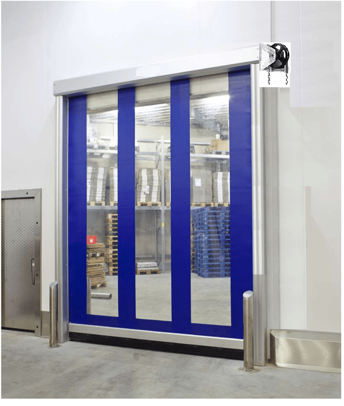 Puerta Tipo Cortina Enrollable de PVC Accion Manual