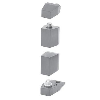 Juego De Pivotes Estandar Decentrado Para Puertas De Aluminio