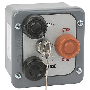 Botonera Open/Close/Stop Con Bloqueo Por Llave